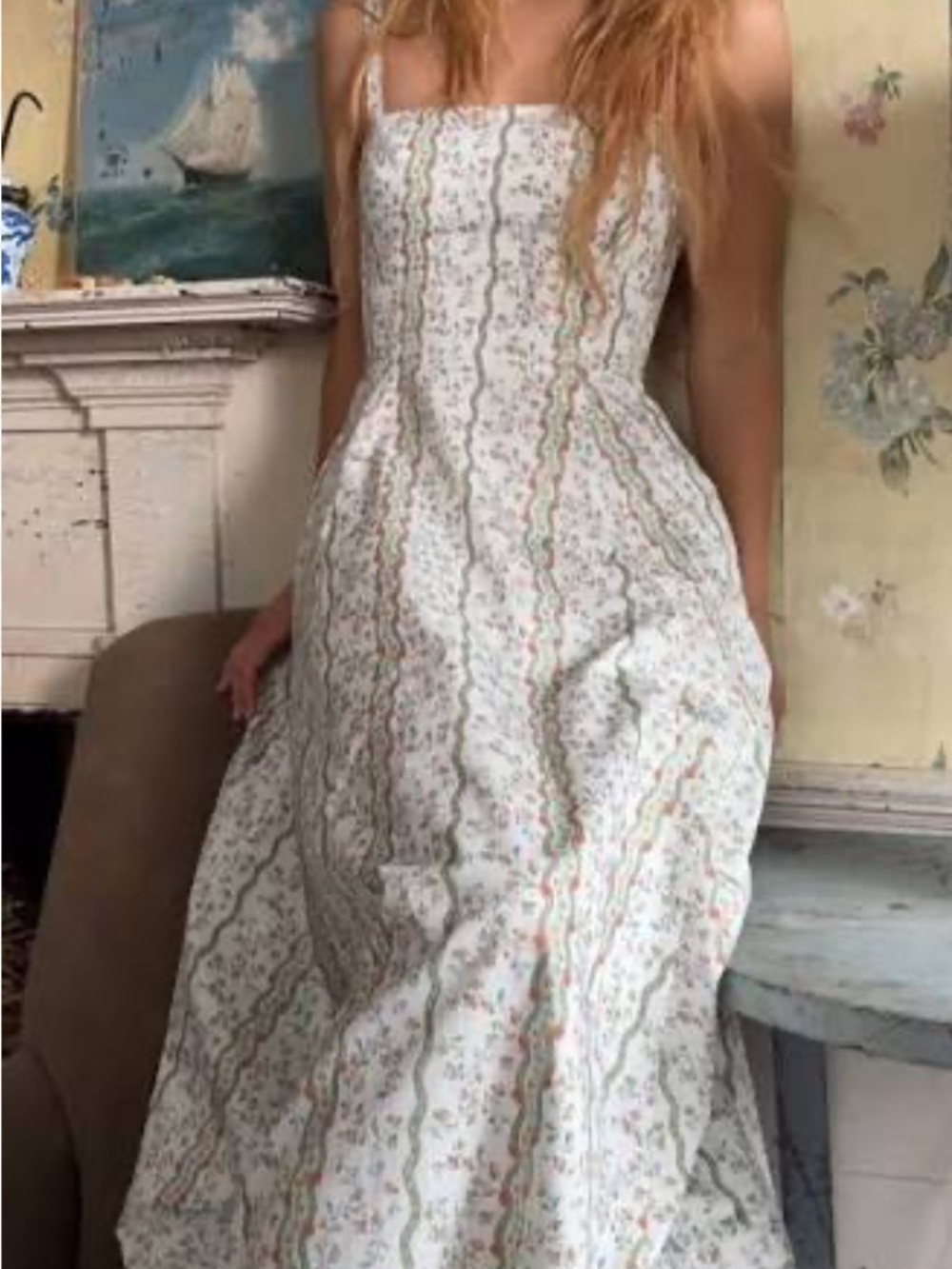NWT- Hill House Margot Green Provence dress - Size M